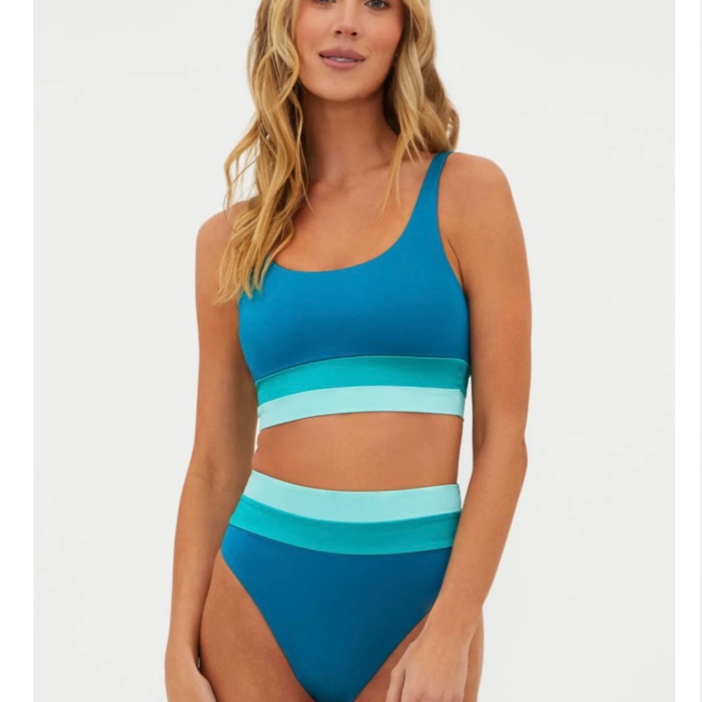 Beach Riot Makenzie Color Block Bikini- large